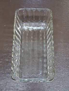 Vintage Anchor Hocking 1932‎ Fluted Glass Loaf Dish